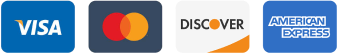 Accepted cards: Visa, Mastercard, Discover, Amex
