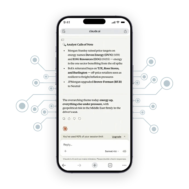 MT Newswires in Claude.ai workflow